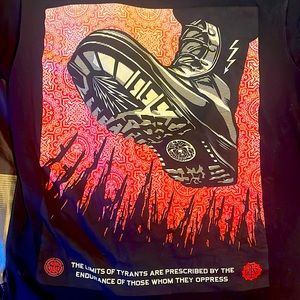 Obey Clothing Screen Print Tyrant Boot T-shirt Large